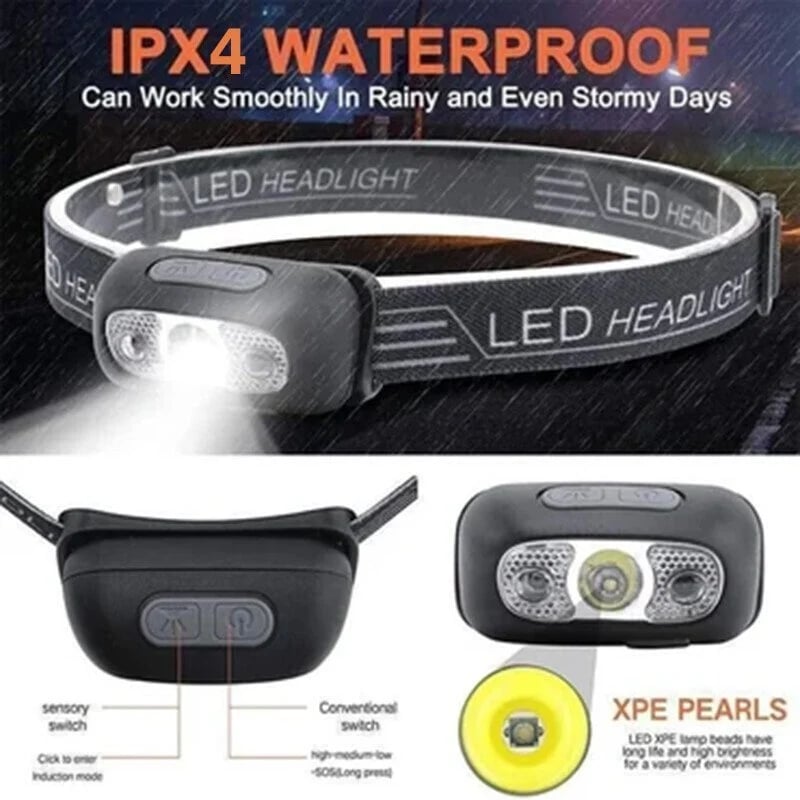❤LAST DAY 49% OFF🔥Super Bright LED Sensor Headlight⛺︎