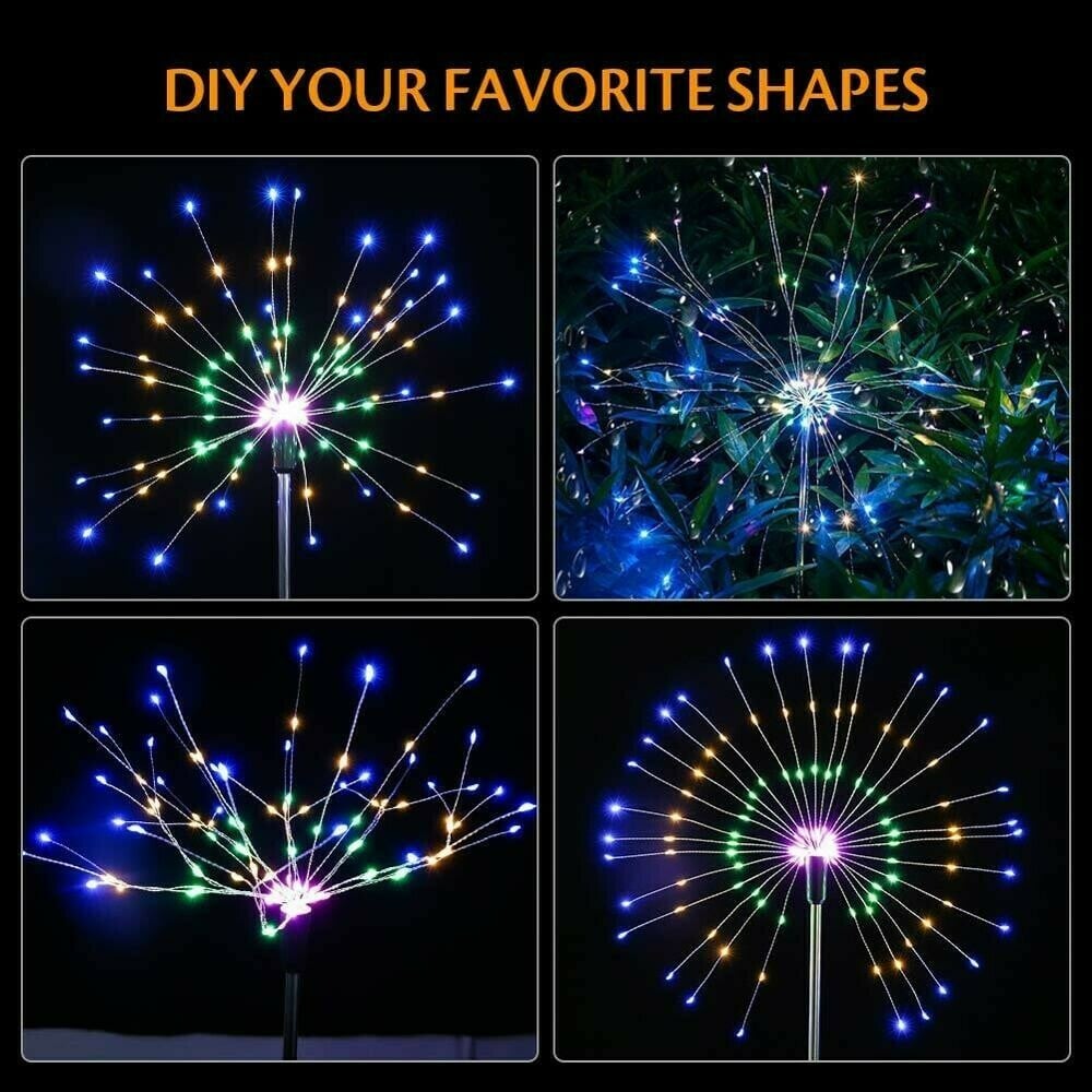 🎁Waterproof Solar Garden Fireworks Lamp⛺︎🕰