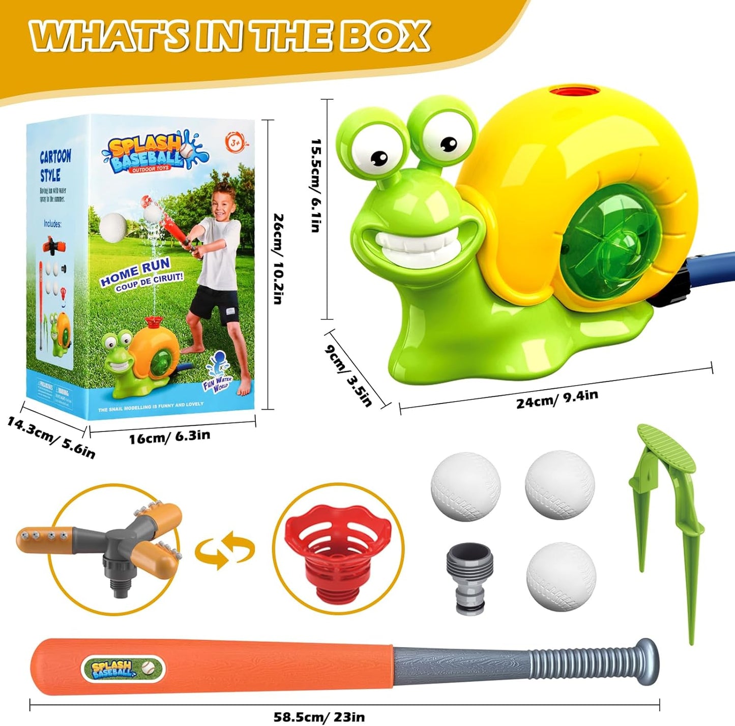 🔥Last Day 49% OFF - Water Sprinkler Baseball Toy⛺︎