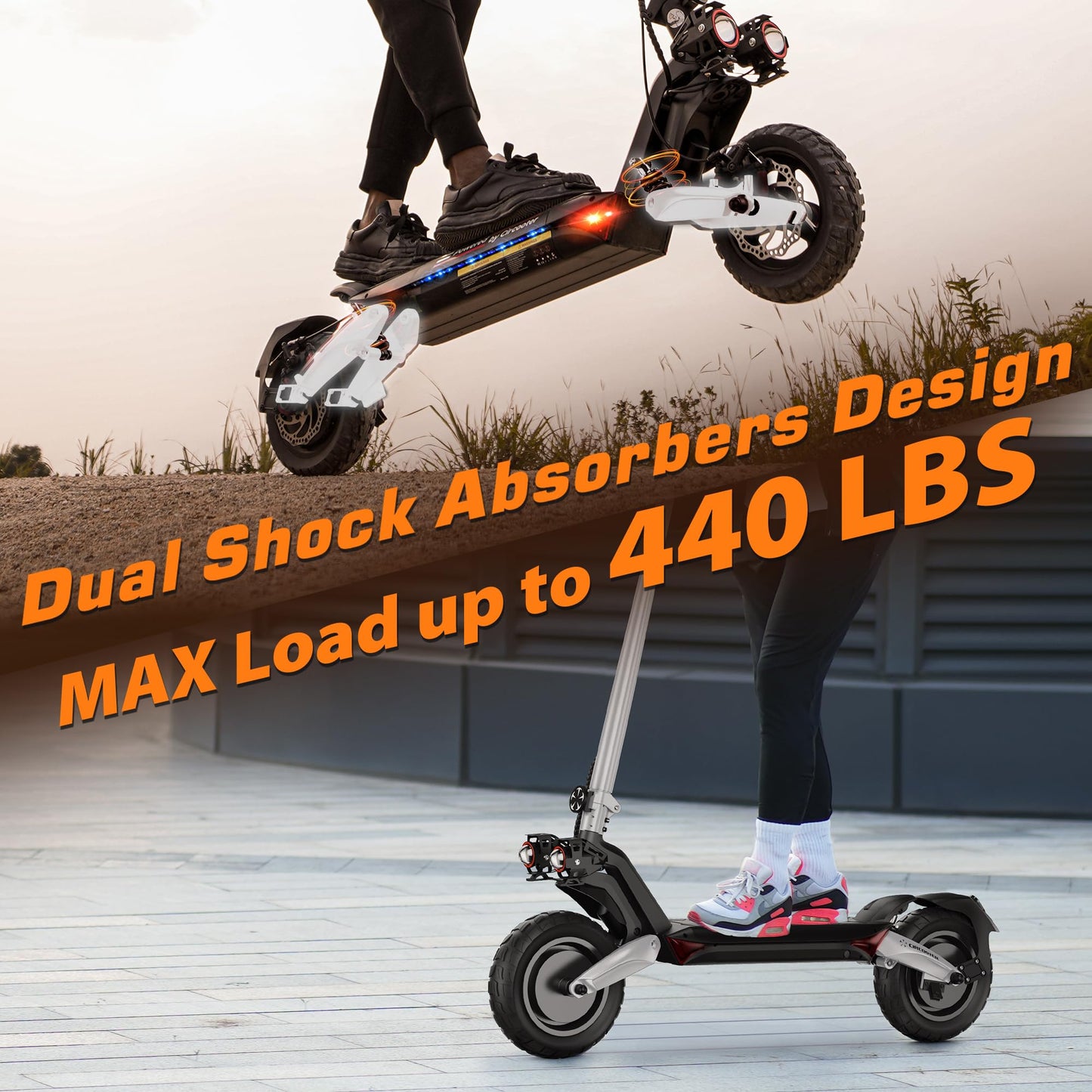 Raptor Pro 1600W Dual Motor Off-road Electric Scooter