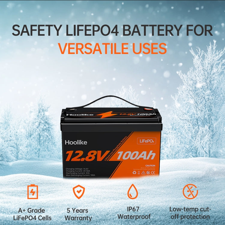 🔥LAST DAY $49.88🔥 12.8V 100Ah Lithium Iron Phosphate (LiFePO4) Battery