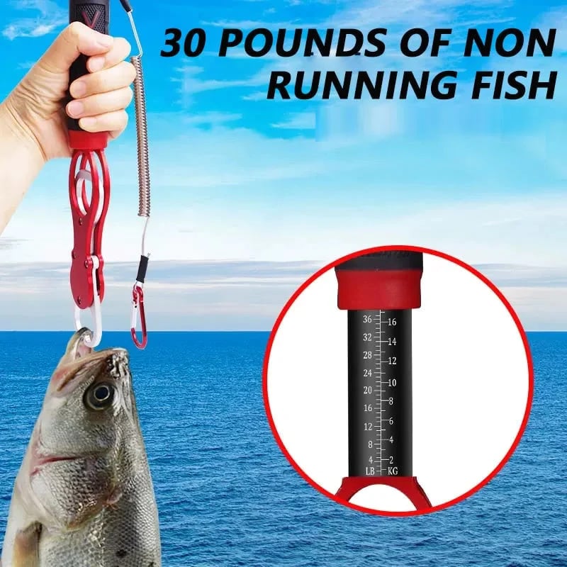 ❤LAST DAY 49% OFF🔥Heavy Duty Fish Lip Gripper with Weighing Scale⛺︎