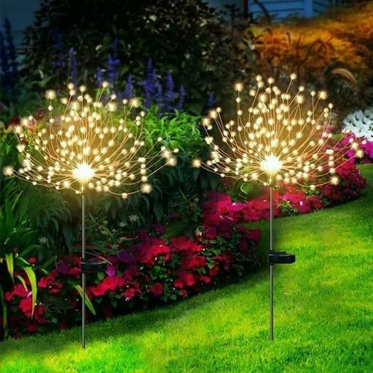 🎁Waterproof Solar Garden Fireworks Lamp⛺︎🕰